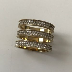 Michael Kors Gold 3 band ring